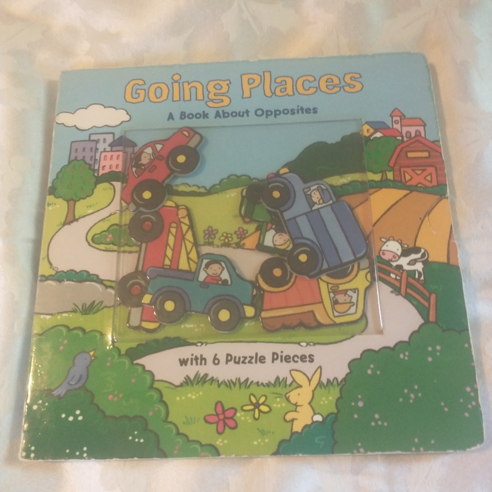 Going Places Blue Puzzle Board Book for Kids